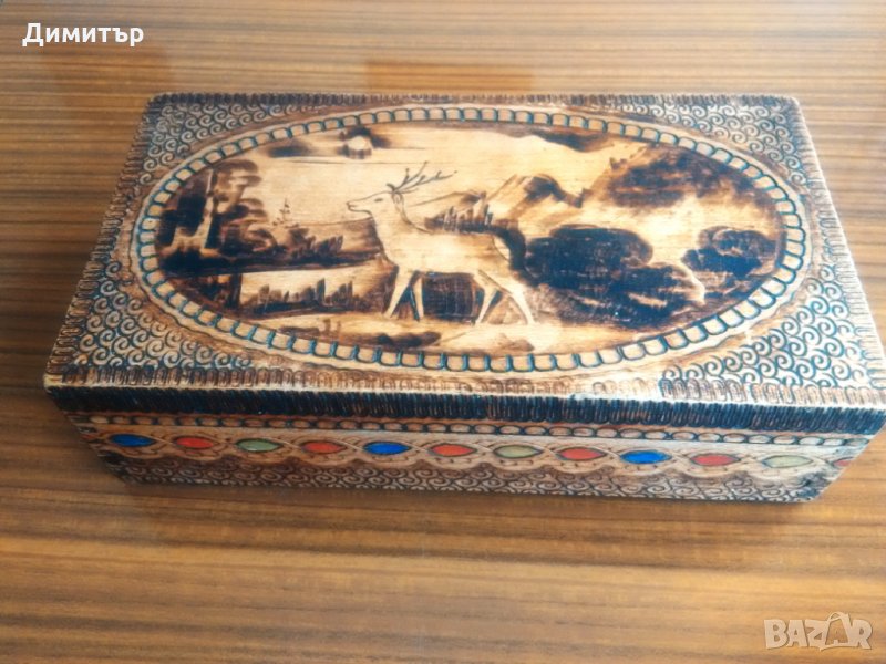 Кутия дървена ретро, снимка 1