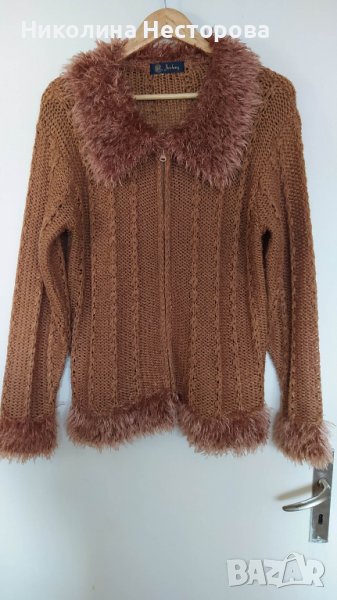 Дамска блуза плетена с двустранен цип, снимка 1