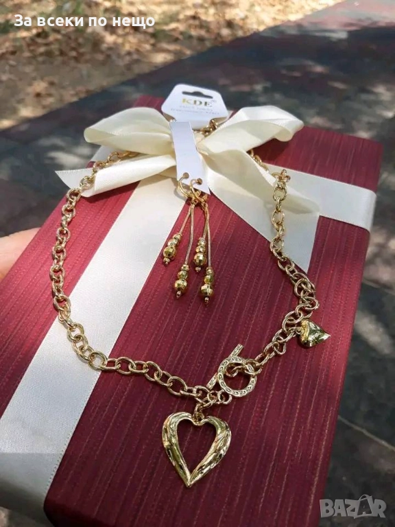 Комплект Обеци И Колие От Медицинска Стомана Код SV-34, снимка 1