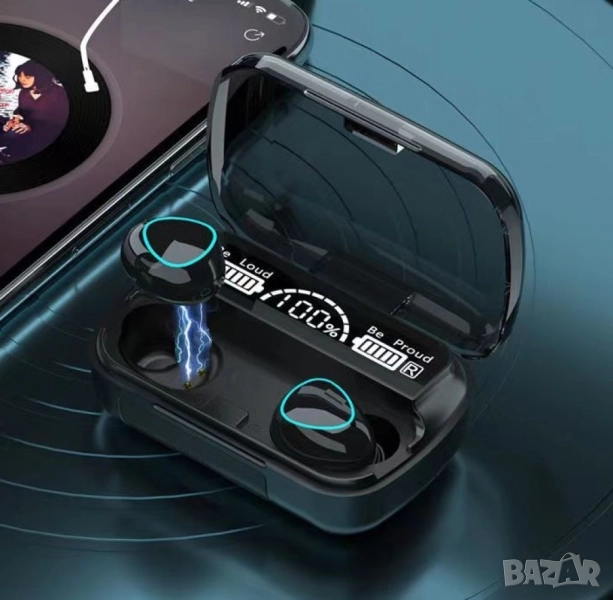 Безжични Bluetooth слушалки с LED цифров дисплей  , снимка 1