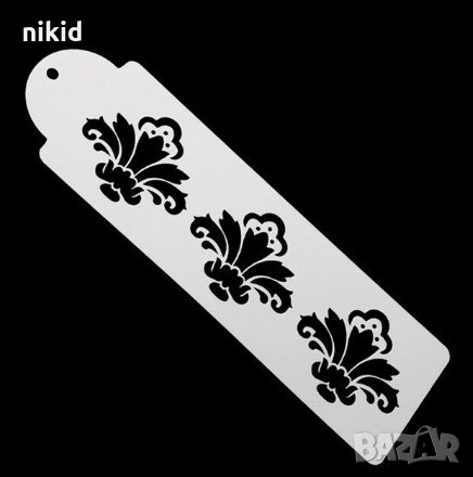 3 орнамента шаблон стенсил спрей за торта украса кекс декорация с пудра захар, снимка 1