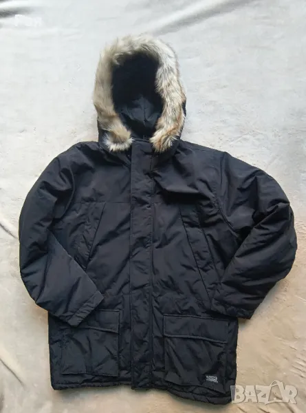 Мъжко яке Levis Parka, черно, Thermore Insulated с качулка Folsom, снимка 1