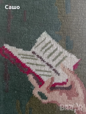 Гоблен момиче с книга , снимка 3 - Гоблени - 52689290