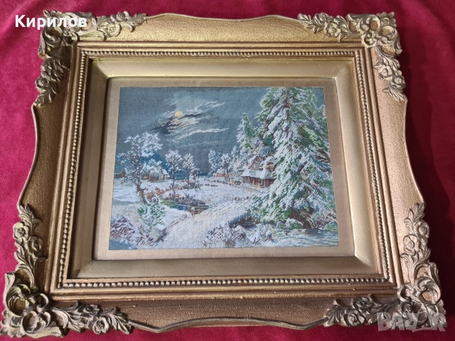 Гоблен "Лунна зима", снимка 2 - Гоблени - 52980786