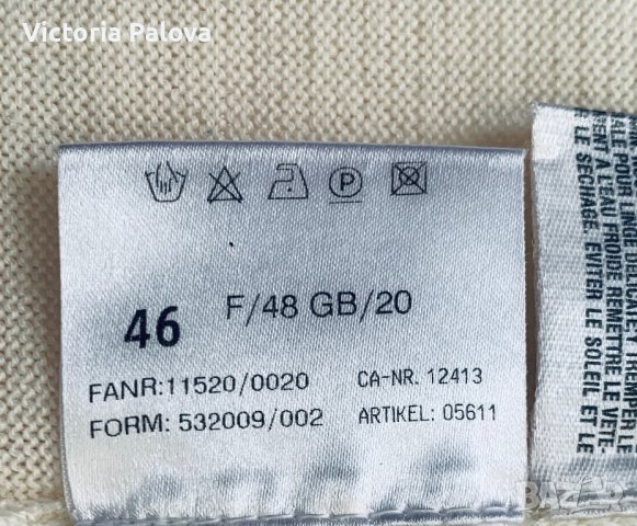 Блуза екрю полуполо 100% гладък меринос, снимка 6 - Блузи с дълъг ръкав и пуловери - 43829457