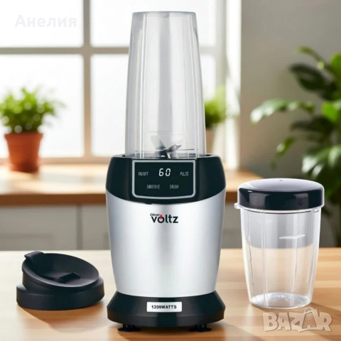 Мощен нутри блендер Oliver Voltz, 1200W с LED дисплей и 2 кани за смути (1000ml/800ml), снимка 2 - Други - 52916050