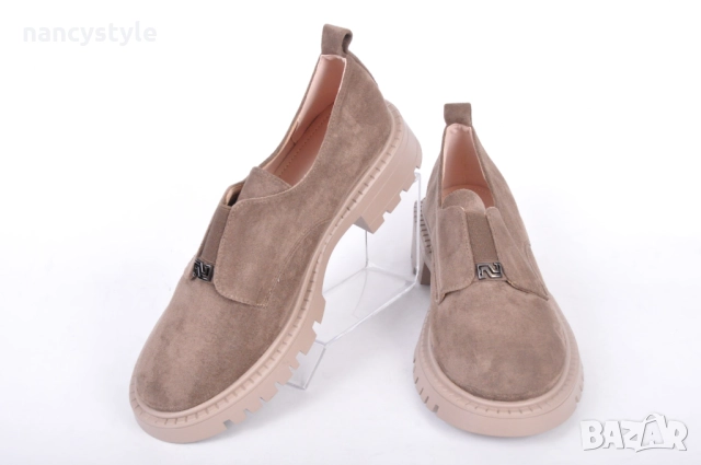 NEW! Ежедневни дамски обувки от еко велур с ластик - Два цвята, снимка 7 - Дамски ежедневни обувки - 51688703