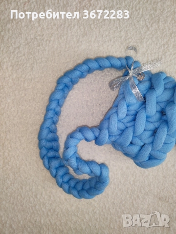 Ръчно плетена чанта с дълга дръжка, снимка 3 - Чанти - 52059993