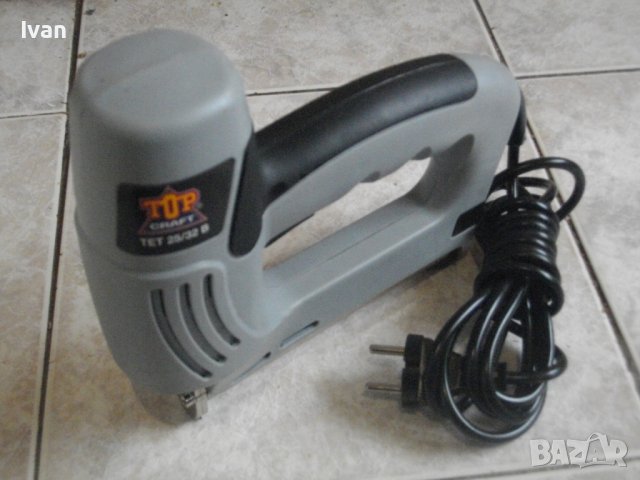 15-32мм Консумативи-Немски Комбиниран Голям Ел.Такер-Top Craft TET25/32B-Като Нов-ОТЛИЧЕН, снимка 6 - Други инструменти - 40353861