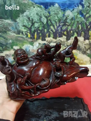 ПРОМО Масивна стара пластика от махагон -Хонг Конг., снимка 9 - Други ценни предмети - 48559225