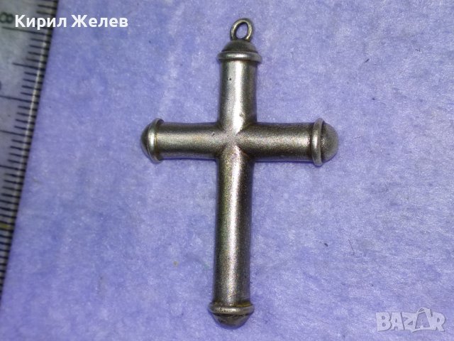 СТИЛЕН СРЕБЪРЕН ВИНТИДЖ АРТ КРЪСТ СРЕБРО ВИСОКА ПРОБА РЪЧНА ИЗРАБОТКА 18732, снимка 5 - Колиета, медальони, синджири - 43221554