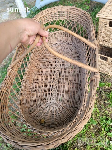 РАТАНОВА кошница, голям ПЛЕТЕН кош, снимка 14 - Декорация за дома - 50674755