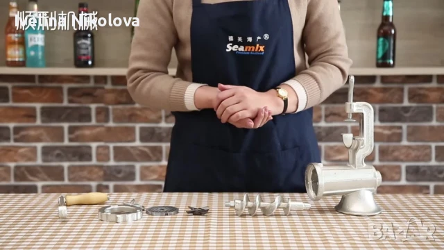 Ръчна месомелачка от неръждаема стомана Pelitte, снимка 8 - Други - 51385001