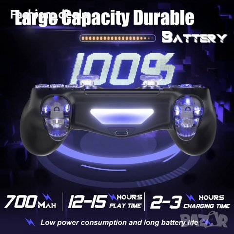 Нов Безжичен контролер за Ps4 pro slim компютър Android игри геймър, снимка 5 - Аксесоари - 39504529