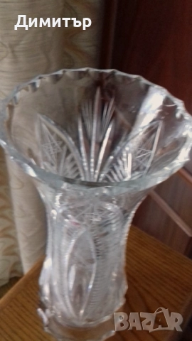 Кристална ваза, снимка 3 - Вази - 52733956