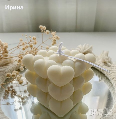 Ароматна свещ сърчице, candle heart, снимка 2 - Декорация за дома - 43989349