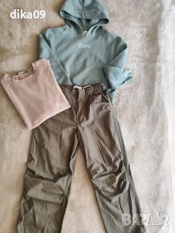 Bershka parashute pants + 2 блузи