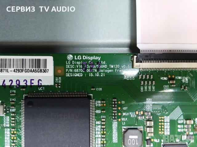 T-cont  board  6870C-0647A   TV LG 43UH603V, снимка 2 - Части и Платки - 35148743