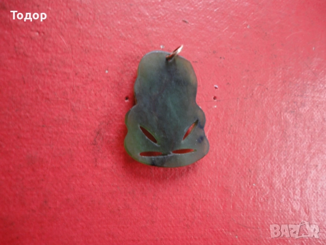 Маорски медальон колие ХЕИ ТИКИ нефрит и злато , снимка 5 - Колиета, медальони, синджири - 52836219