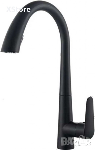 Смесител за кухненска мивка черен мат