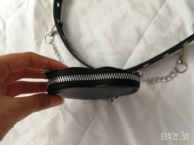 Комплект дамски кожен колан и чантичка сърце , снимка 13 - Колани - 51075547