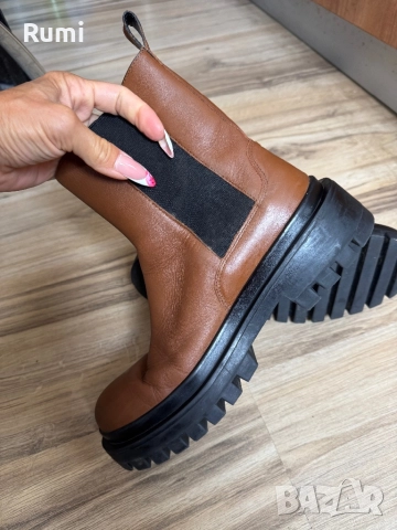 Оригинални естествена кожени боти ZARA ! 40 н, снимка 6 - Дамски боти - 35934598