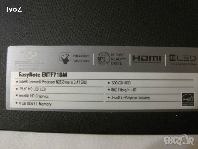 Продавам Packard bell-entf71-части, снимка 4 - Лаптопи за игри - 35411860