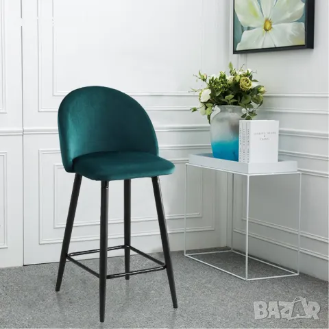 Комплект бар столове тип щъркел – 2 бр. C-UDC086GR, снимка 3 - Столове - 49271609