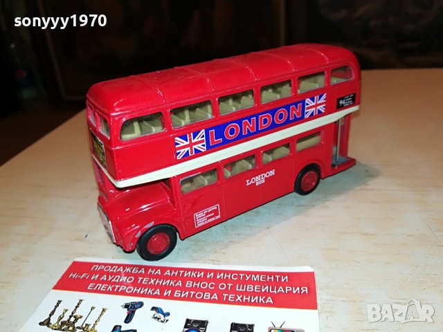 двуетажен метален автобус от англия 0606221918, снимка 7 - Антикварни и старинни предмети - 37002042
