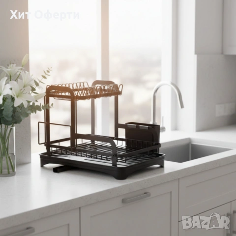 Сушилник за съдове с оттичане на водата, XXL, снимка 4 - Други - 53167871