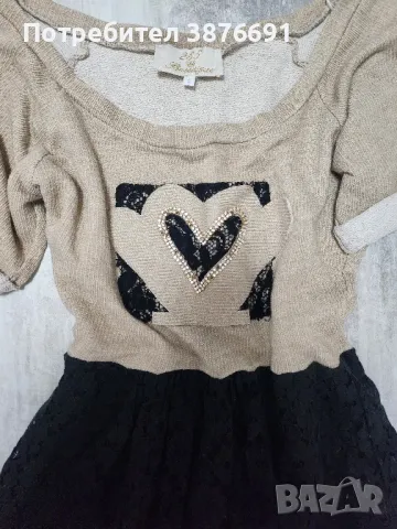 Бутикова рокля със сърце и дантела луксозен модел , снимка 3 - Рокли - 48296791