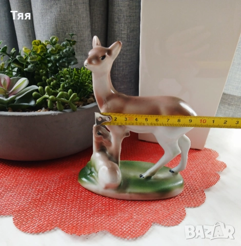Порцеланова сърничка с малко сърне, снимка 7 - Антикварни и старинни предмети - 52775396