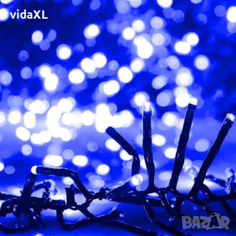 vidaXL LED клъстърен стринг с 3000 LED синьо 23 м PVC(SKU:343251), снимка 2 - Декорация за дома - 52573758