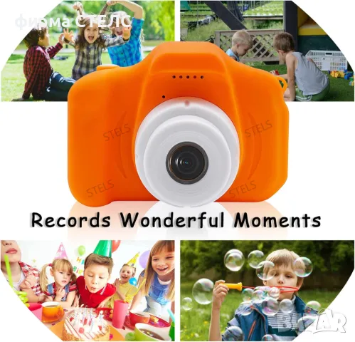 Детски цифров фотоапарат STELS W390 с 16GB карта, Full HD видео, Игри, снимка 15 - Фотоапарати - 40175779