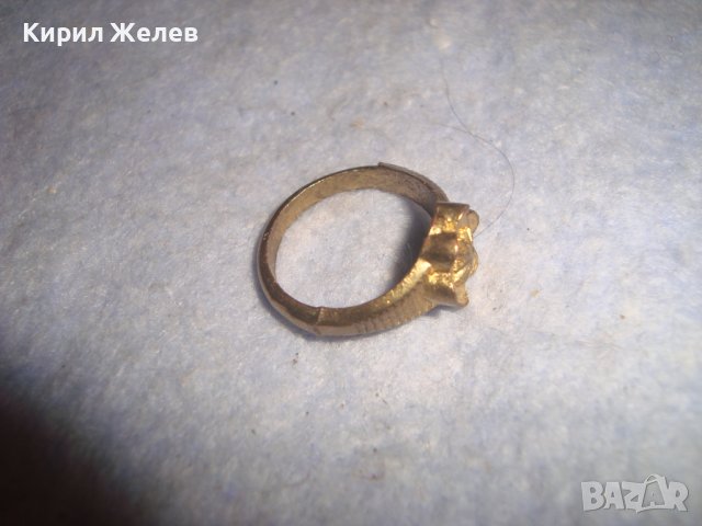 СТАР ПОЗЛАТЕН БРОНЗОВ ФЛОРАЛЕН РЕТРО ПРЪСТЕН МАЙСТОРСКА РЪЧНА ИЗРАБОТКА 27622, снимка 11 - Антикварни и старинни предмети - 37512707