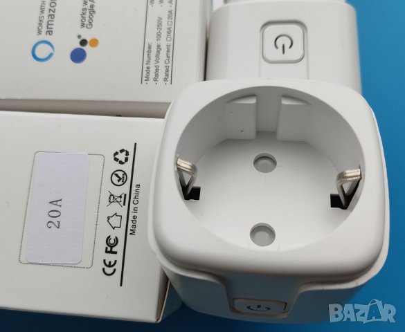 💫📶 Интелигентен WiFi контакт 20А електромер превключвател смарт ключ реле, снимка 4 - Други стоки за дома - 38826211