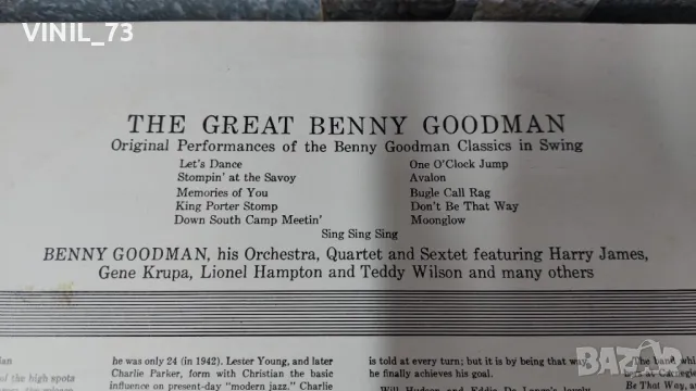 The Great Benny Goodman, снимка 3 - Грамофонни плочи - 47352159