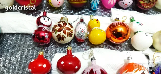 Стъклени играчки за елха , снимка 4 - Антикварни и старинни предмети - 38818937