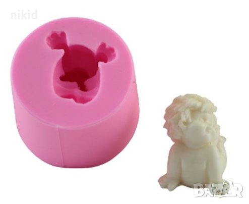 3d Ангел опънати ръце силиконов молд форма калъп свещ сапун гипс шоколад декор