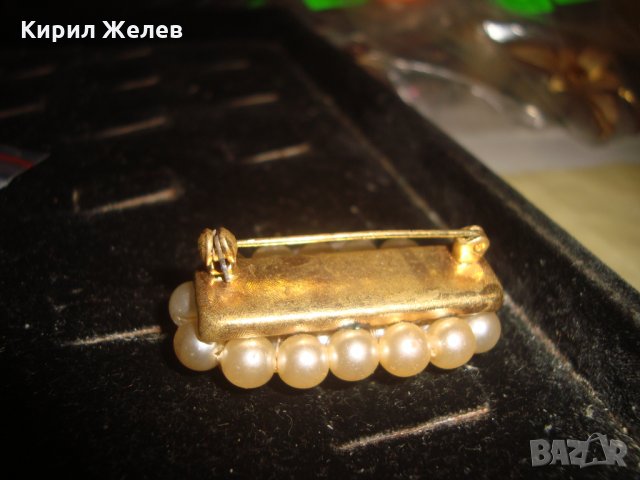 СТАРИННА ПЕРЛЕНА ЗЛАТИСТА БРОШКА 22819, снимка 7 - Други - 33362664