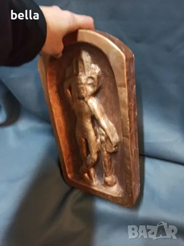 Бог Дионисий -патинирана гипса на художника Красимир Кръстев , снимка 5 - Картини - 48784160