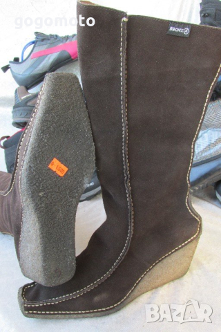 дамски ботуши BRONX® original, платформа, N- 40- 41, 100% естествен велур, GOGOMOTO.BAZAR.BG®, снимка 15 - Дамски ботуши - 20859742
