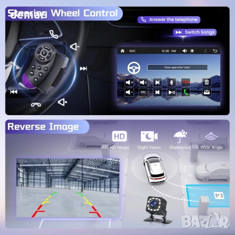 Rimoody Двудиново безжично Carplay/Android Auto автомобилно стерео, 7", снимка 5 - Аксесоари и консумативи - 52669369