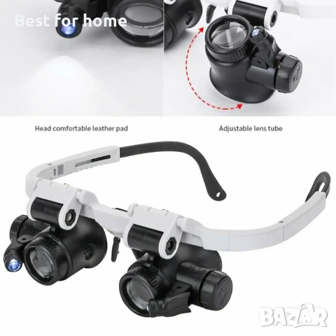  Бижутерски лупа с LED светлина , лента за глава, снимка 4 - Други инструменти - 50712064