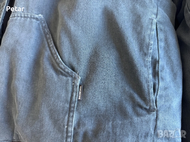 Balenciaga denim apparel bomber jacket, снимка 4 - Якета - 52891857