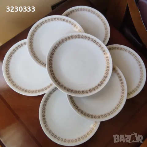 Порцеланови чинии за торта, плитки 7 бр., снимка 7 - Чинии - 49055497