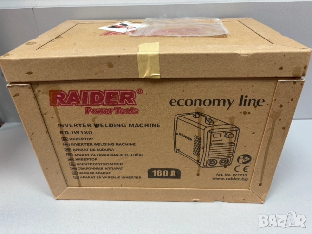 НОВ! В ГАРАНЦИЯ! Инверторен електрожен Raider 160A RD-IW180, 20-160 A, 1.5-4 мм, снимка 14 - Други инструменти - 52237629