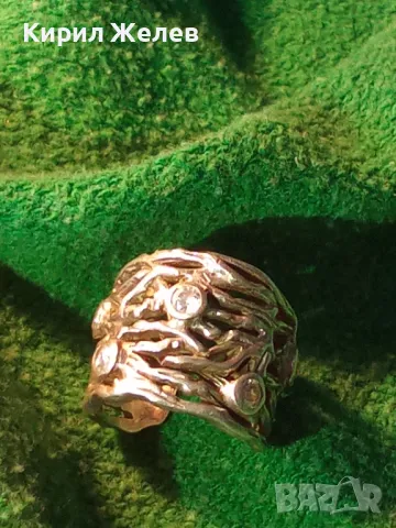 ШИКОЗЕН АЖУРЕН РЕГУЛИРУЕМ СКЪПОЦЕНЕН СРЕБЪРЕН ПРЪСТЕН СРЕБРО 925 с ФАСЕТИРАНИ БЛЕСТЯЩИ ЦИРКОНИ 49936, снимка 18 - Пръстени - 49294785