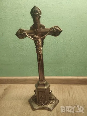 настолен кръст,разпятие арт нуво