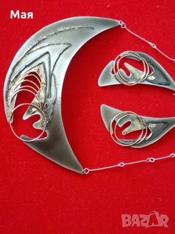 Дизайнерско колие с обеци уникат  Цена : 85 лв., снимка 3 - Колиета, медальони, синджири - 28220062